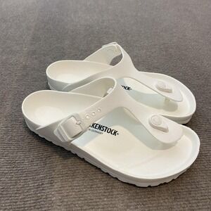 Birkenstock Gizeh EVA Sandals Womens Size 5 36 White Thong Adjustable Buckle